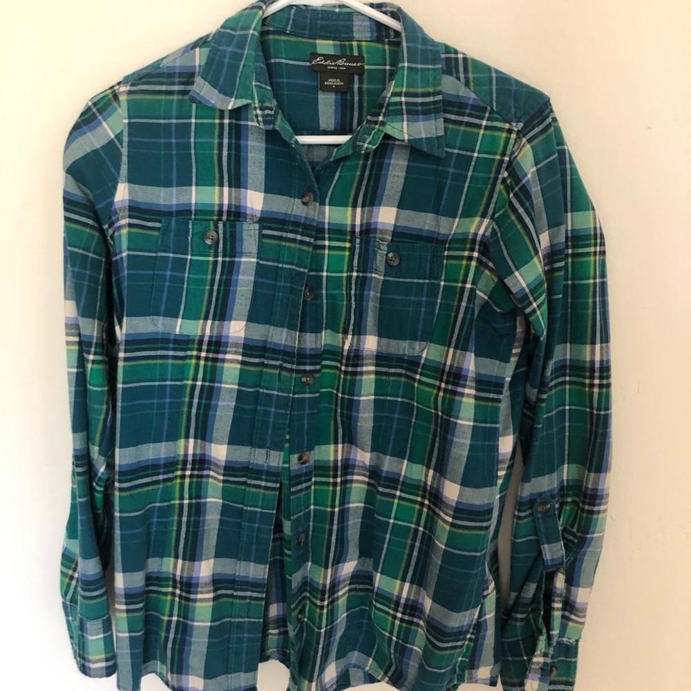 Eddie Bauer Green Flannel